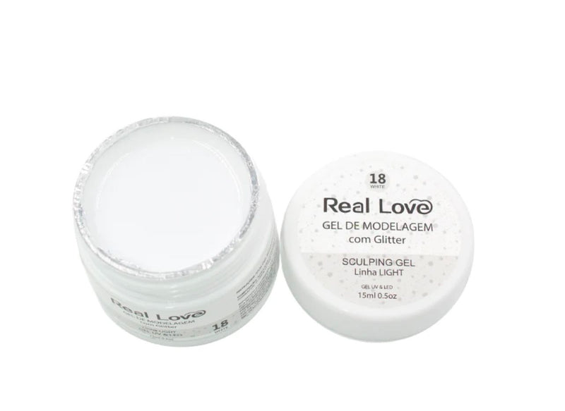 Gel Real LOVE com Glitter 15ml