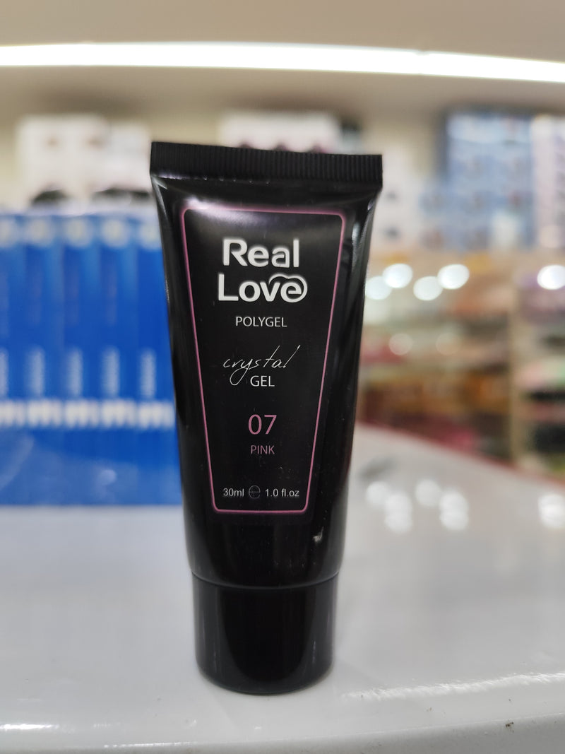 Polygel Cristal  Gel 30Ml Real Love Led/uv