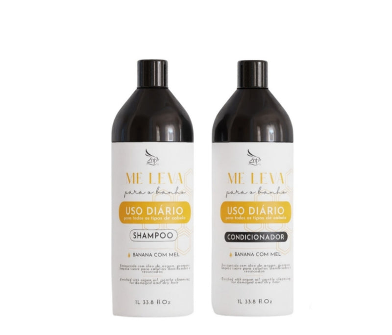 Zap me Leva shampoo y acondicionador banana con miel 🍯