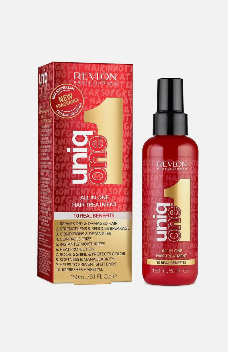 TRATAMIENTO CAPILAR PROFESIONAL REVLON UNIQONE, producto hidratante, reparación 150ml