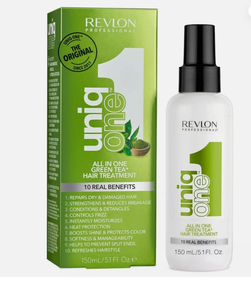 Tratamiento capilar REVLON UniqOne | Spray sin enjuague multi-beneficio todo en uno, NUEVO.