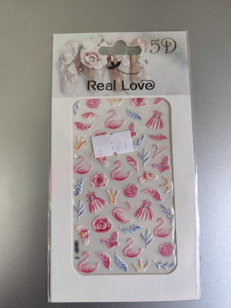 Diseño para uñas Real LOVE 5D