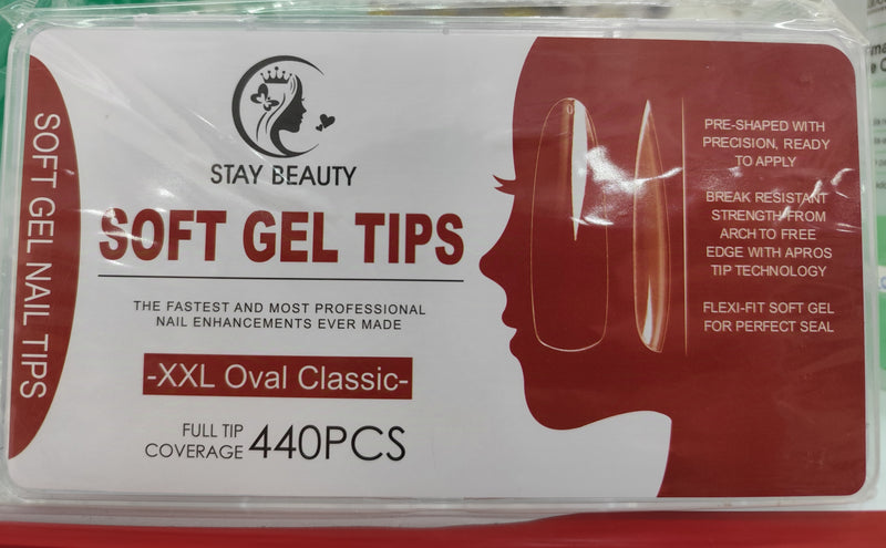 SOFT GEL TIPS OVAL CLASSIC XXL 440PCS