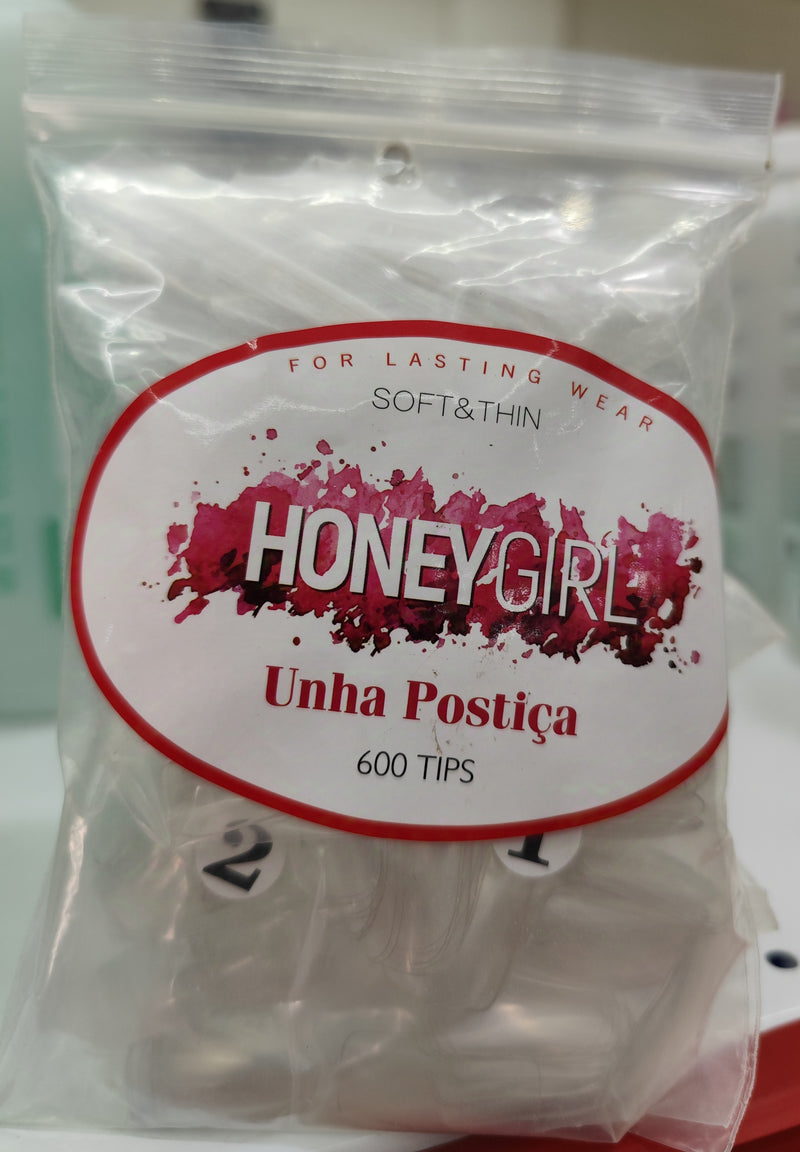 HONEY GIRL uñas postizas cuadradas 600 tips