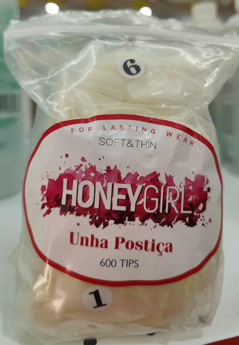 HONEY GIRL uñas postizas lechosa 600 tips