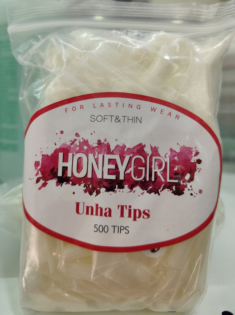 HONEY GIRL uñas TIPS tipo C LECHOSA 500 tips