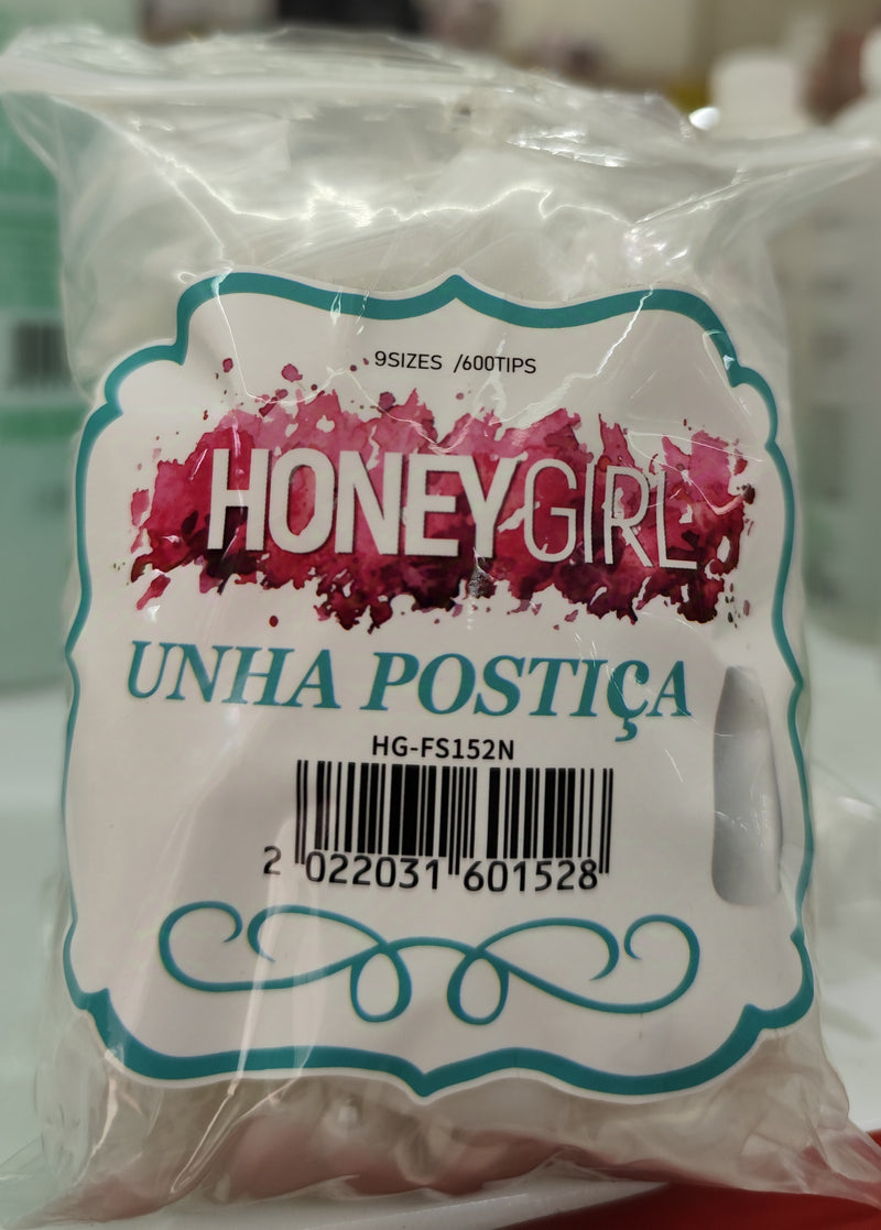 HONEY GIRL uñas postizas BALLERINA blanco 600tips