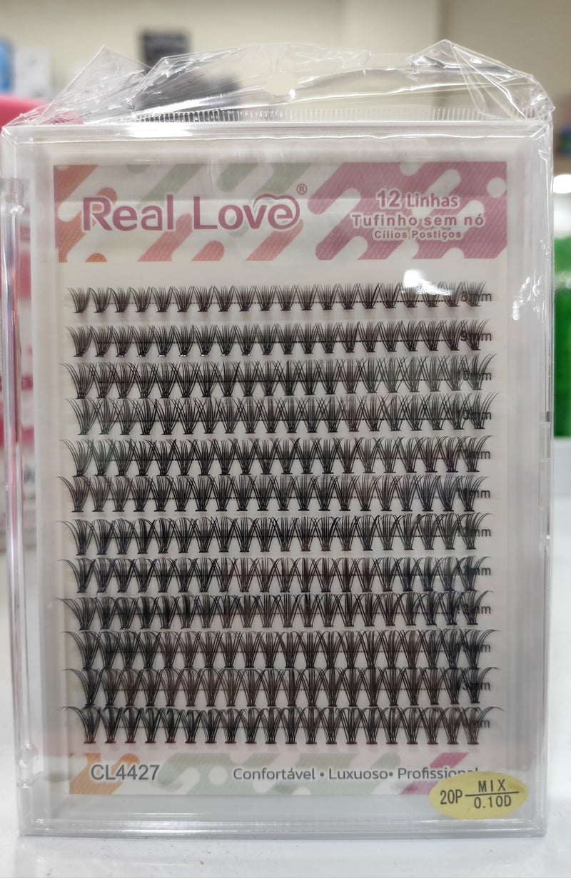 Pestañas Real LOVE para extensiones nuevo 20p-12p-10p