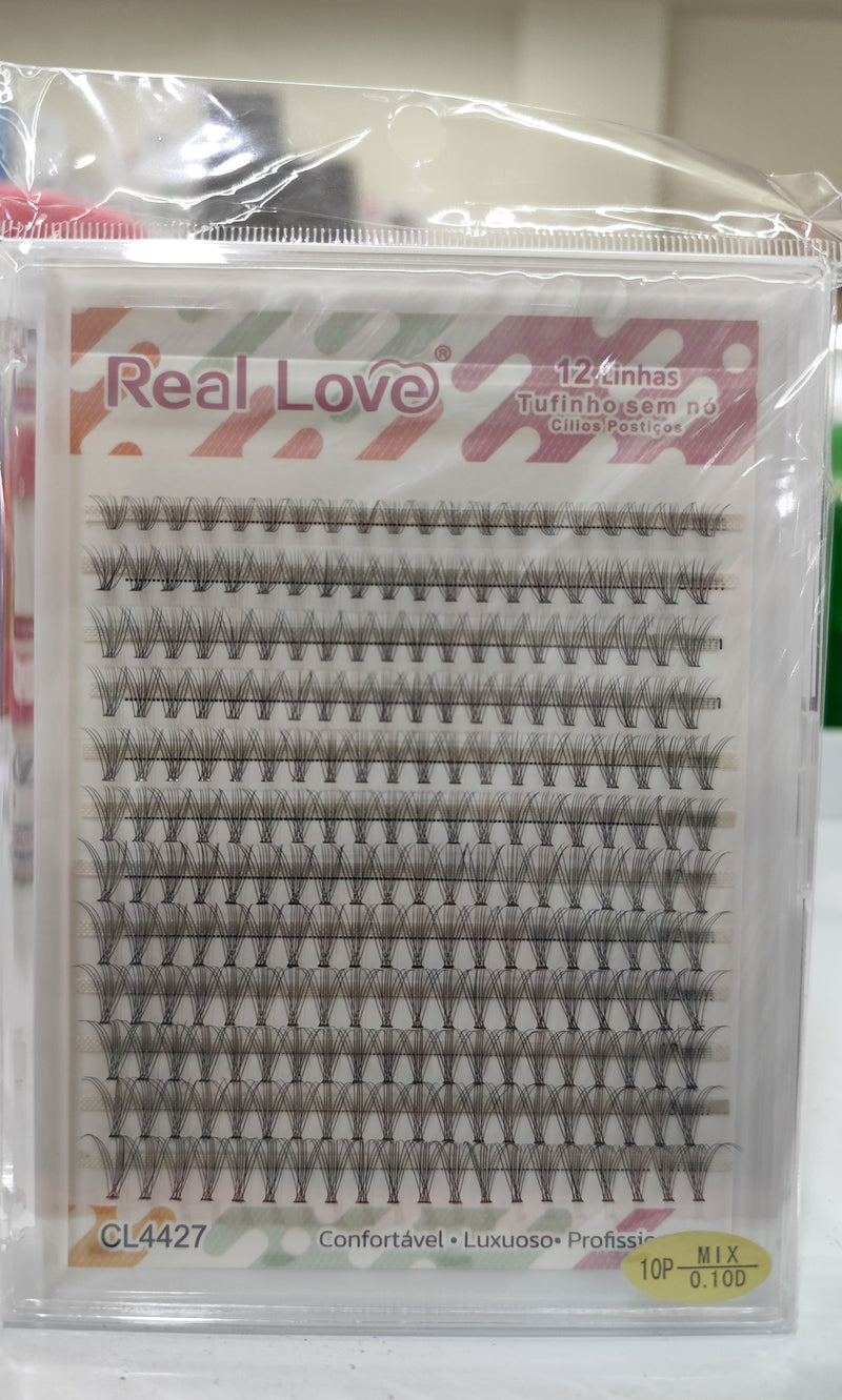 Pestañas Real LOVE para extensiones nuevo 20p-12p-10p