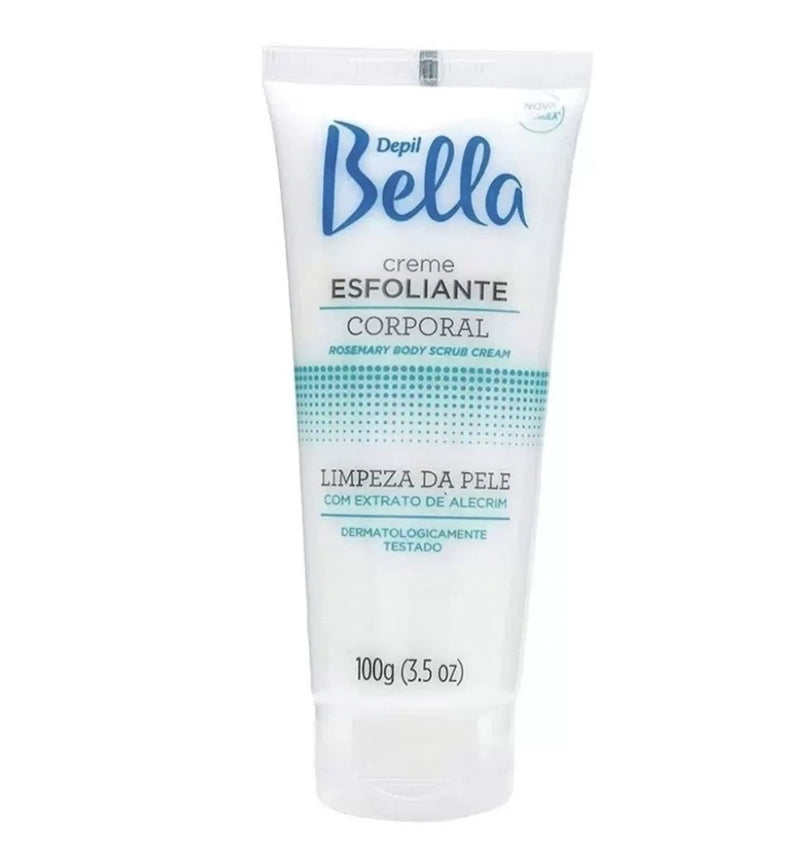 Crema Esfoliante Corporal Limpieza da Piel Com Extrato de Alecrim Depil Bella 100g