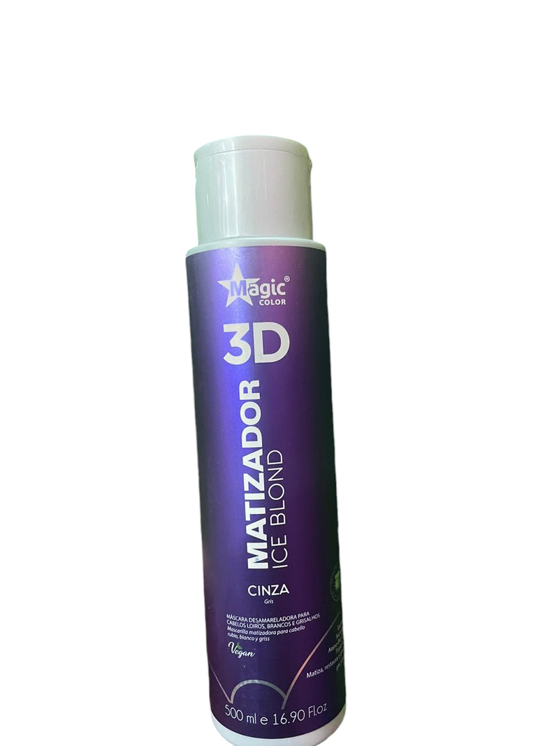 MATIZADOR MAGIC COLOR GLOSS 3D ICE BLOND EFECTO CINZA - 500ML