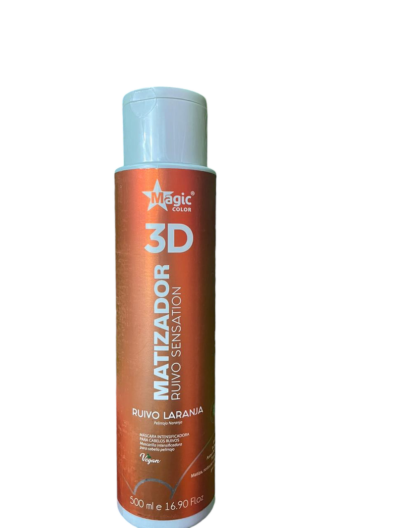 Matizador 3D Ruivo Sensation Efeito Laranja 500ml - Magic Color