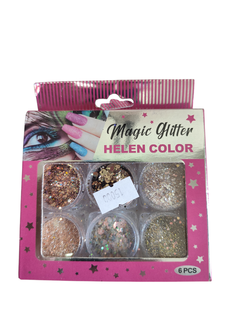 Kit Glitter Helen Color para uñas