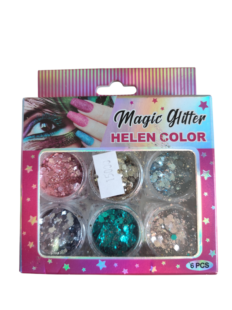 Kit Glitter Helen Color para uñas