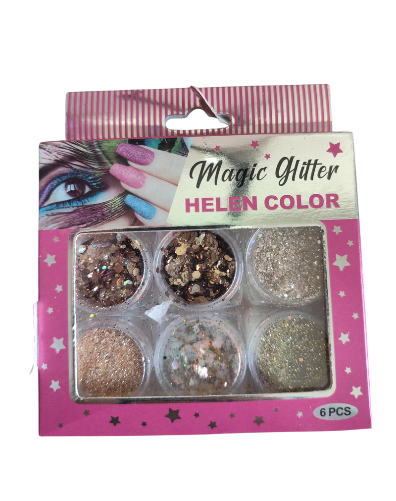 Kit Glitter Helen Color para uñas