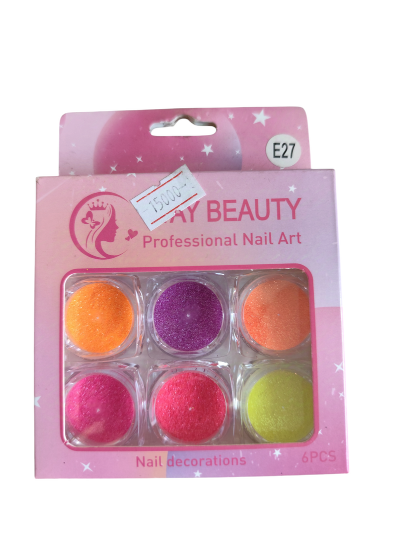 Kit 6 Glitter Encapsulado Para Uñas E6 - Stay Beauty |