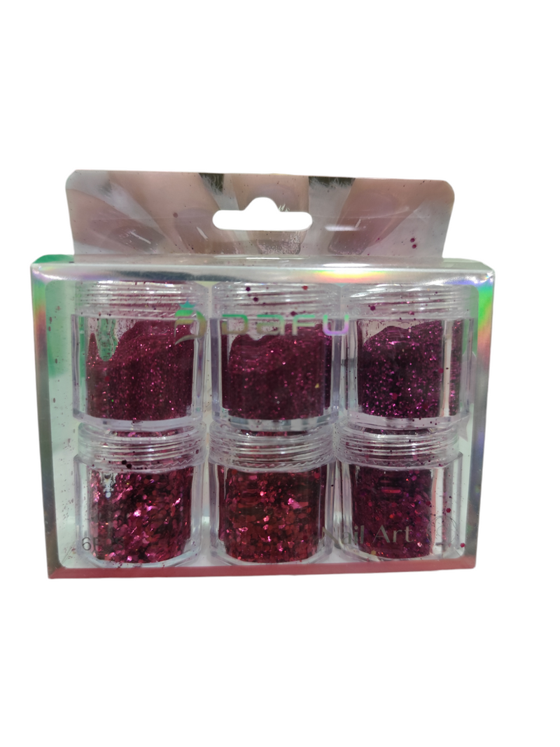 GLITTER PARA UÑAS DAFU