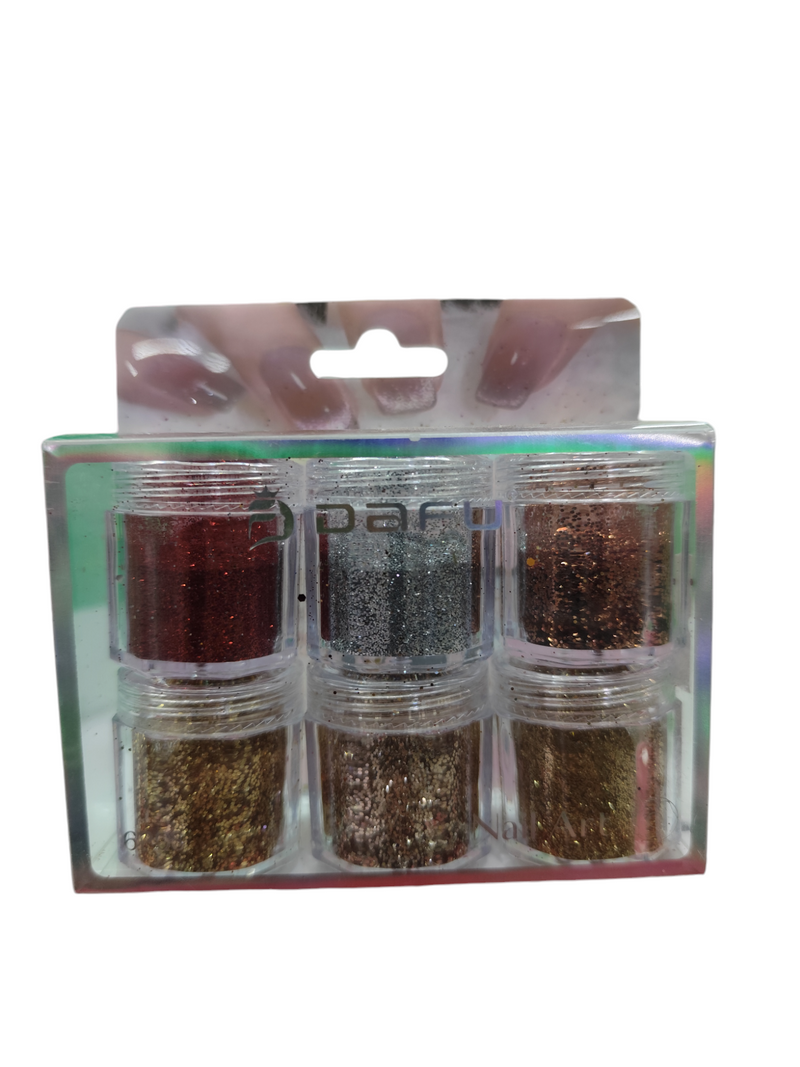 GLITTER PARA UÑAS DAFU