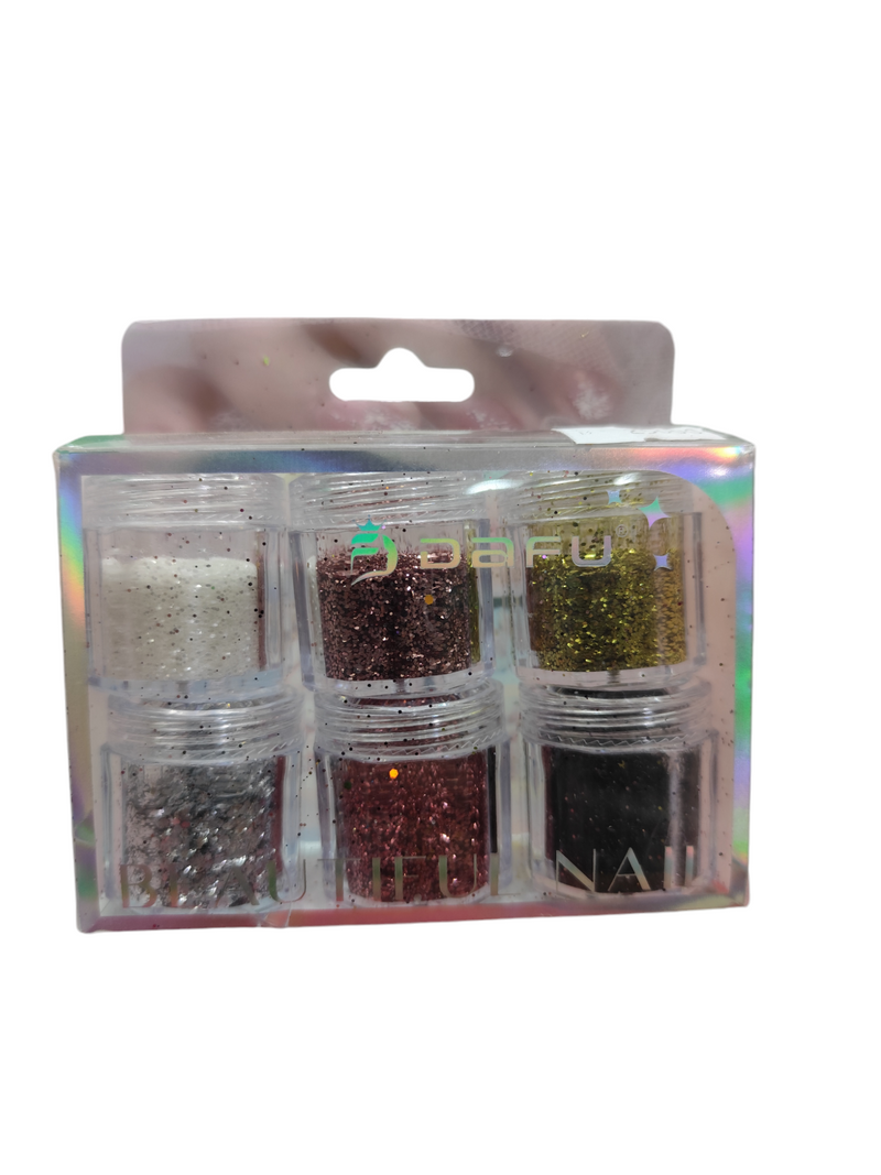 GLITTER PARA UÑAS DAFU