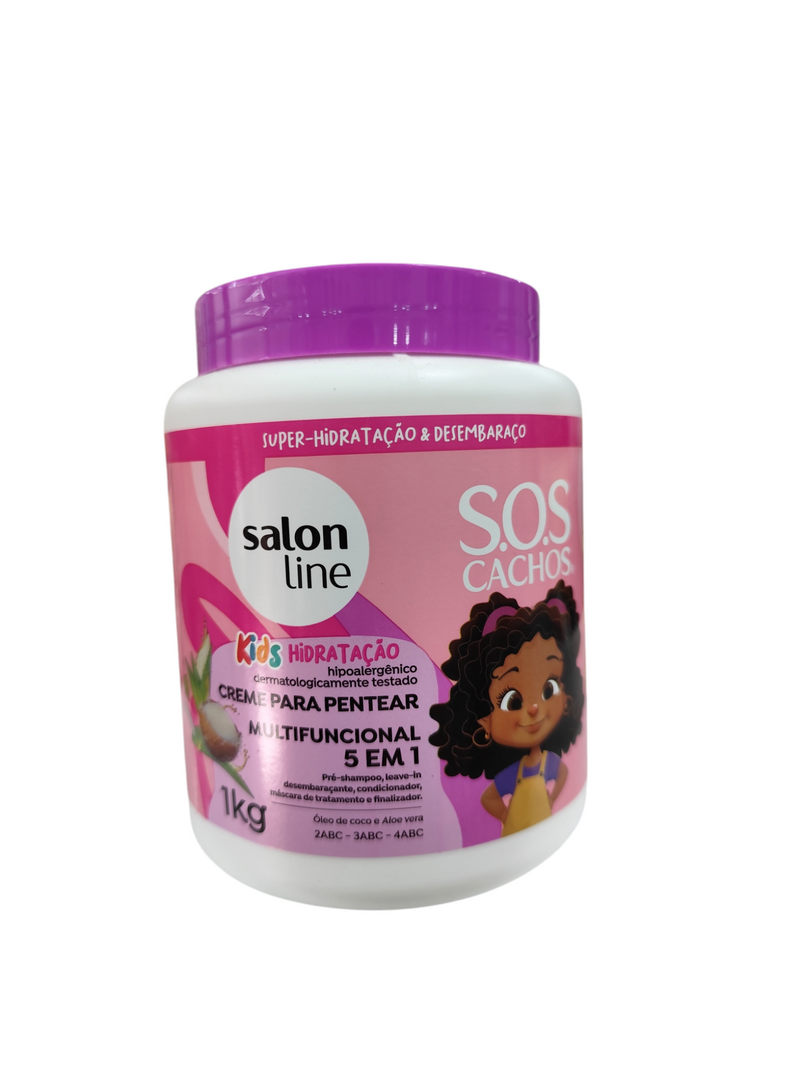 Crema para peinar Multifuncional Hidratación 5 en 1 KIDS Salon Line 1Kg