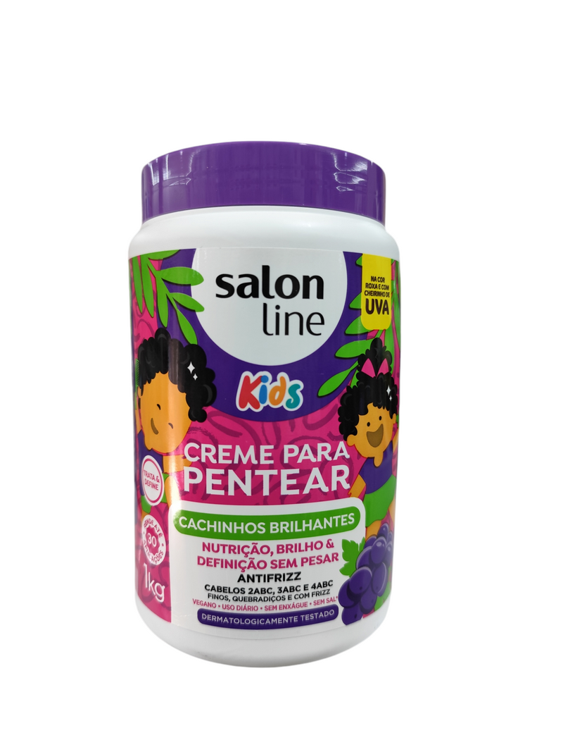 Salon Line Creme Para Peinar 1kg en diferentes efecto