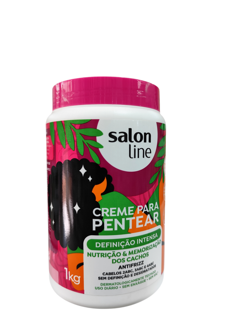 Salon Line Creme Para Peinar 1kg en diferentes efecto