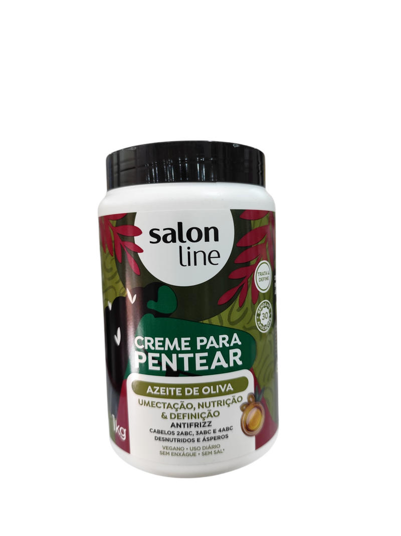 Salon Line Creme Para Peinar 1kg en diferentes efecto