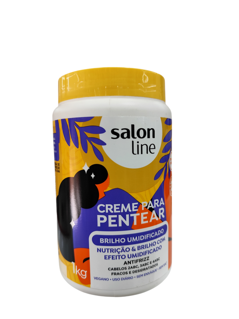 Salon Line Creme Para Peinar 1kg en diferentes efecto