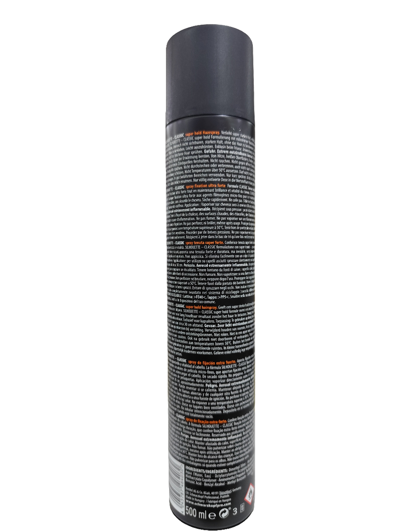 Spray Schwarzkopf Silhouette Hairspray Super Hold 500ml