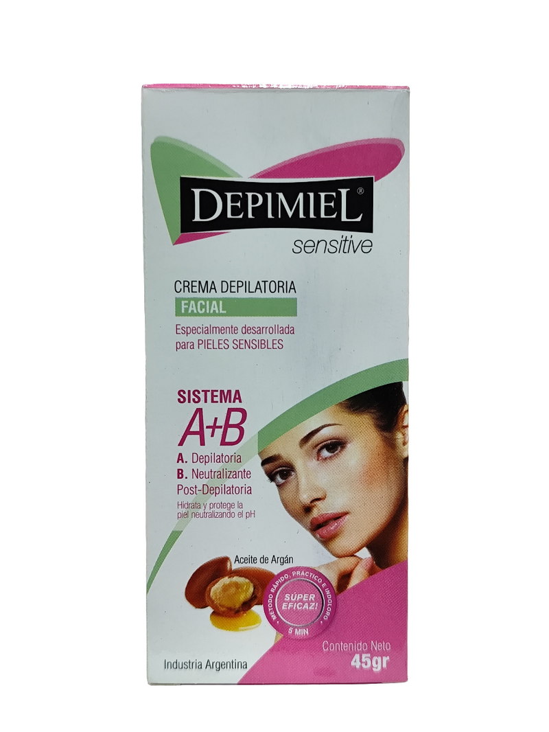 Crema Depilatoria Facial A+B Sensitive Argan 45g Depimiel