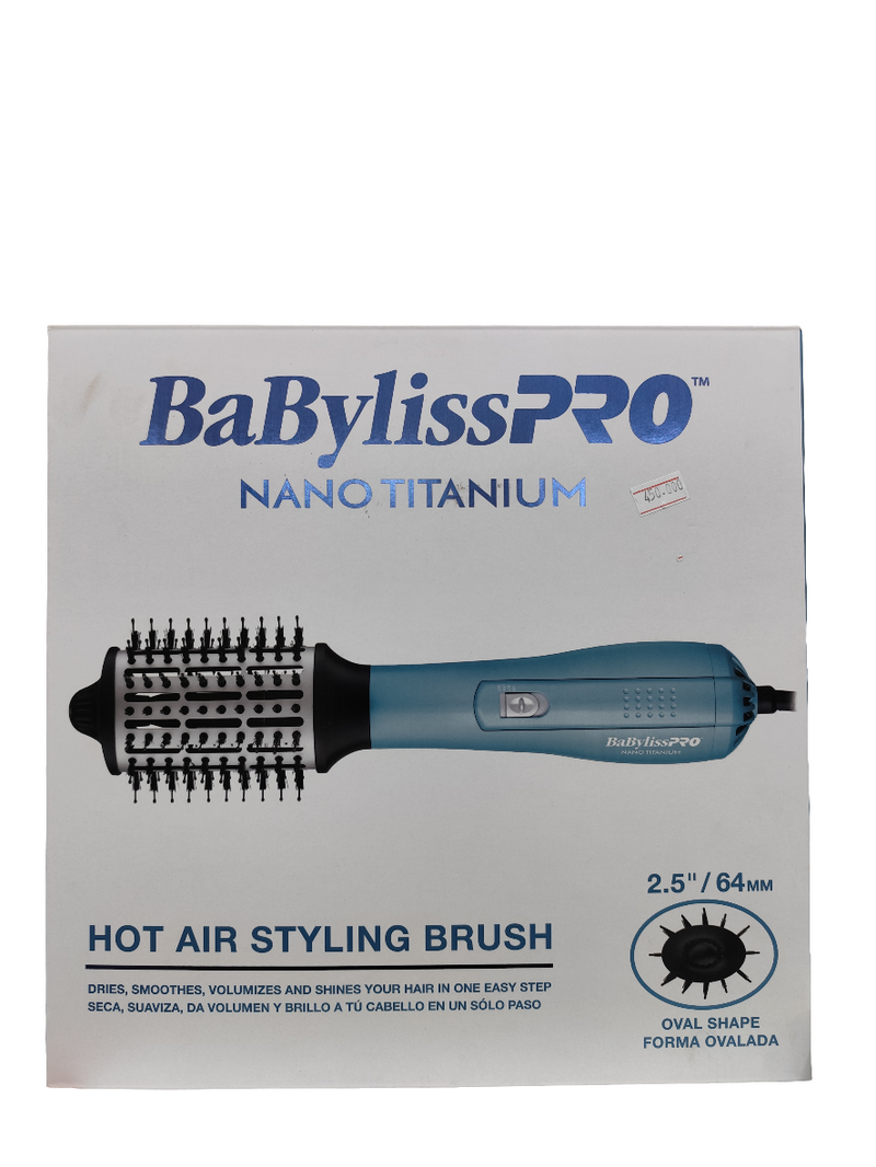 BaBylissPRO NANO TITANIUM CEPILLO ALISADOR - HOT AIR STYLING BRUSH 2.5"/64 MM