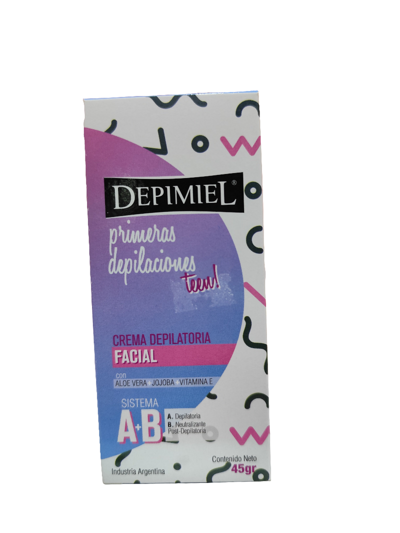 Crema depilatoria Depimiel Primeras Depilaciones para rostro piel normal 45 g