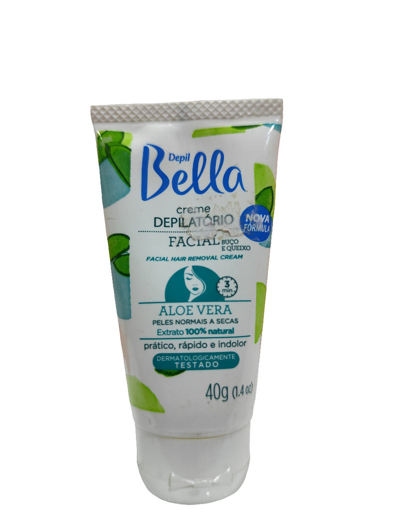 Depil Bella crema depilatoria Facial, Aloe Vera  pétalos de Rosa 40G