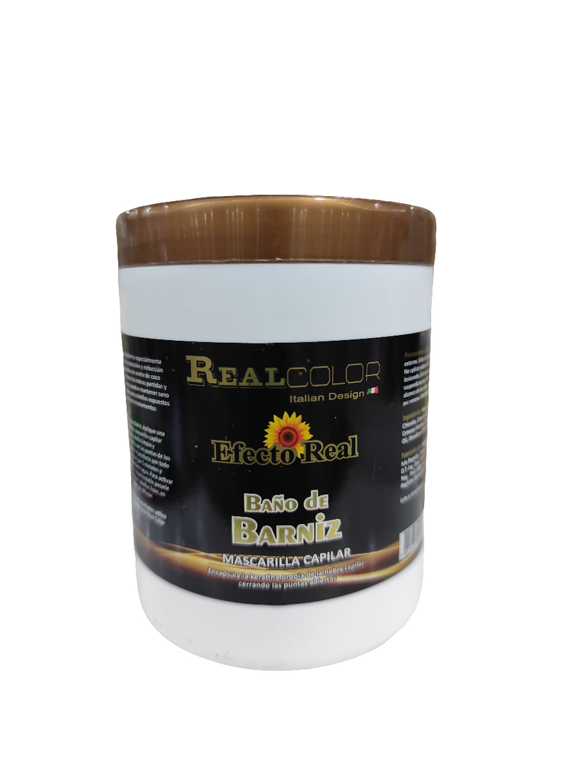 Mascarillas Capilar Real Color Recarga de Keratina-Baño de Barniz 500g