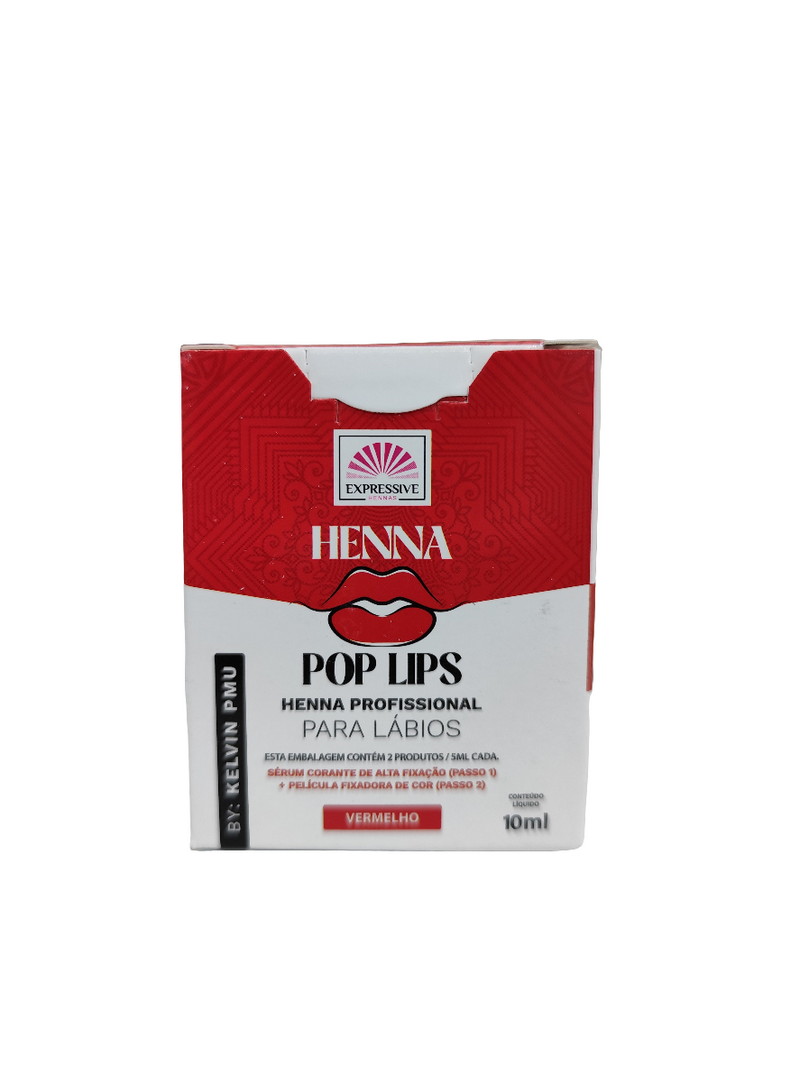 Henna Labial Pop Lips 10ml HENNA profesional para labios