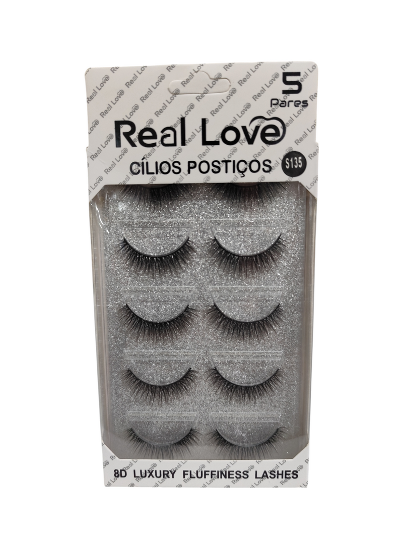 Pestañas Real LOVE 8D 5 par