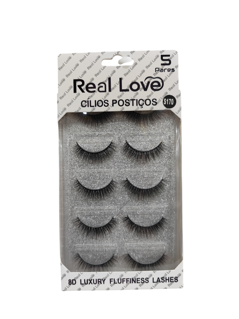 Pestañas Real LOVE 8D 5 par